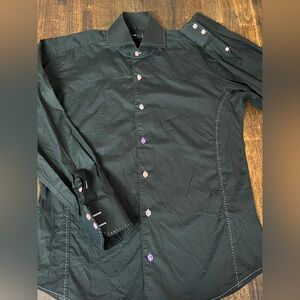 Men’s Stone Rose Black Dress Shirt - Size 3(M)
